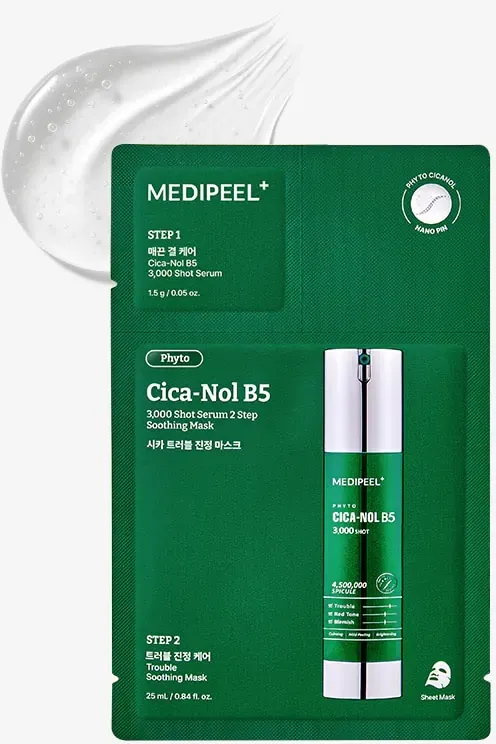 MediPeel Phyto Cica-nol B5 3000 Shot Serum 2 Step Mask Набір двоетапний сироватка і маска з центеллою
