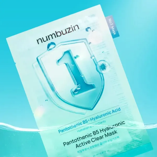 Numbuzin No.1 Pantothenic B5 Hyaluronic Active Clear Mask Зволожувальна тканинна маска з пантенолом (B5) та гіалуроновою кислотою