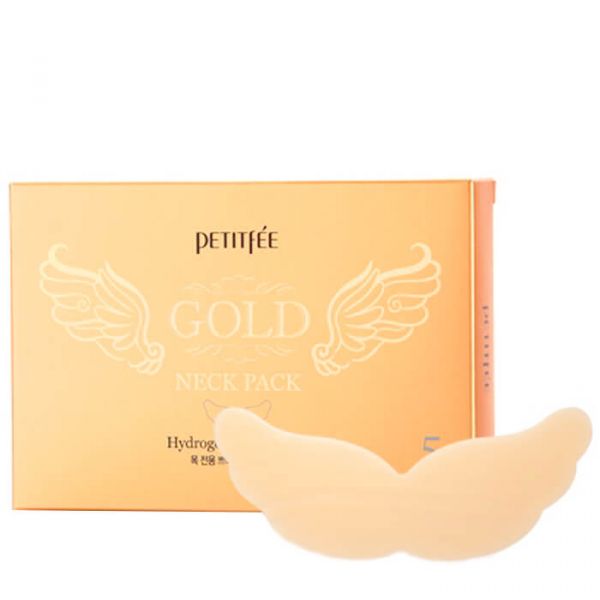 PETITFEE Hydrogel Angel Wings Gold Neck Pack Гідрогелеві патчі із золотом для шиї