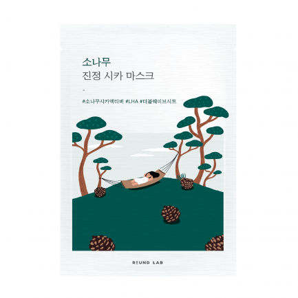 ROUND LAB Pine Calming Cica Mask Sheet Заспокійлива маска з екстрактом голок сосни