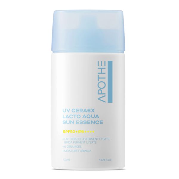 APOTHE UV Cera 6X Lacto Aqua Sun Essence SPF 50+ PA++++ Солнцезащитная эссенция с керамидами, пробиотиками и SPF