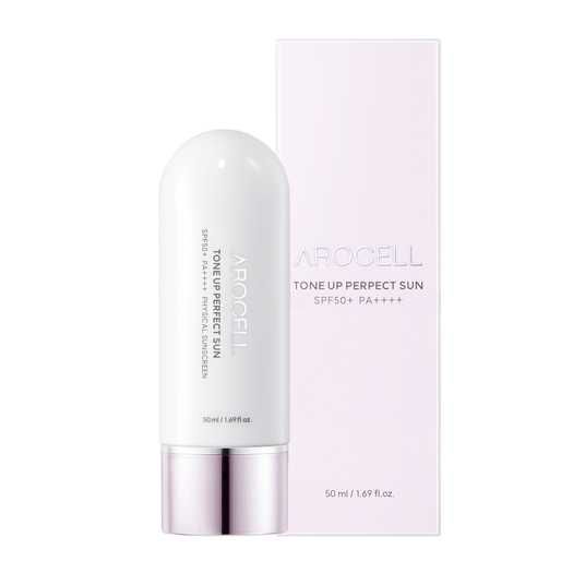 Arocell Tone Up Perfect Sun SPF 50+ PA++++ Сонцезахисний крем з ефектом освітлення тону та захистом від інфрачервоних променів