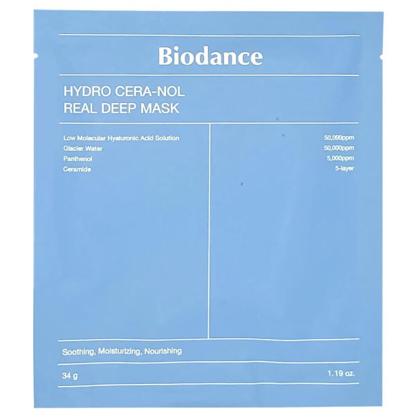 Biodance Hydro Cera-Nol Real Deep Mask Нічна гідрогелева маска із церамідами проти сухості