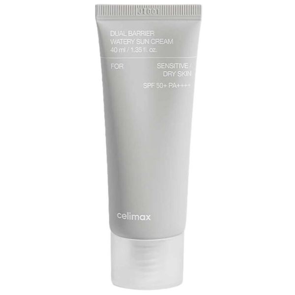 Celimax Dual Barrier Watery Sun Cream SPF50+PA++++ Сонцезахисний крем із комплексом церамідів