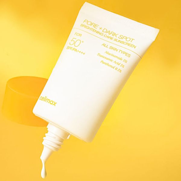 Celimax Pore+Dark Spot Brightening Care Sunscreen SPF50+ PA++++ Сонцезахисний крем, що освітлює