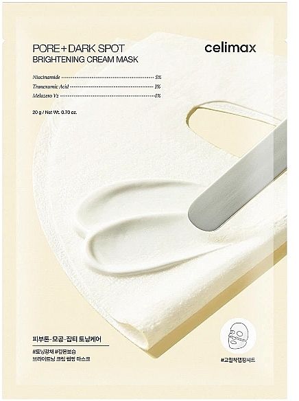 Celimax Pore+Dark Spot Brightening Cream Mask Освітлювальна кремова маска з ніацинамідом та керамідами