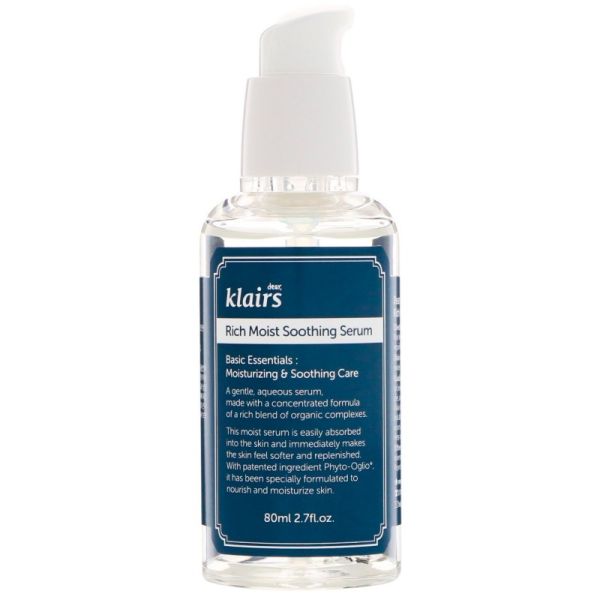 Dear, Klairs Rich Moist Soothing Serum Базова зволожуюча заспокійлива сироватка