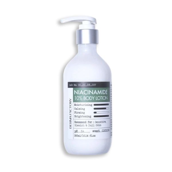 Derma Factory Niacinamide 10% Body Lotion Слабокислотний дерматологічний лосьйон для тіла