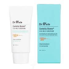 Dr. Oracle Centella Biome Cica Mild Suncream SPF 50+PA+++ Заспокійливий  сонцезахисний крем для обличчя