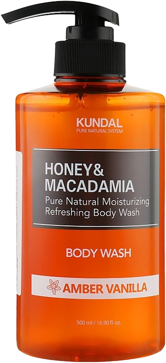 Kundal Honey & Macadamia Body Wash Amber Vanilla Гель для душу Амбра та Ваніль