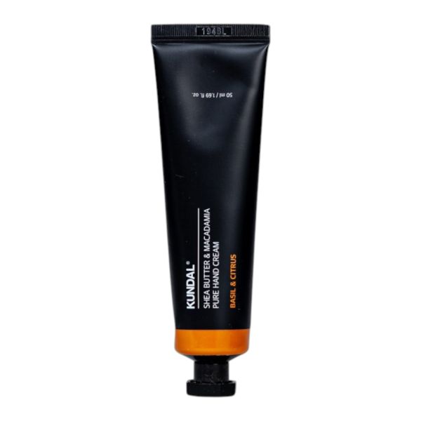 Kundal Shea Butter & Macadamia Pure Hand Cream Basil & Citrus Поживний крем для рук з освіжаючим ароматом базиліку та цитрусу