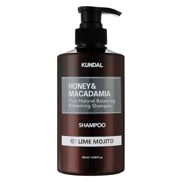 Kundal Honey & Macadamia Pure Natural Balancing Refreshing Shampoo Lime Mojito Безсульфатний відновлюючий шампунь для пошкодженого волосся Лайм Мохіто
