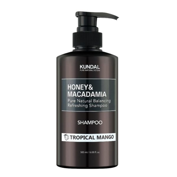 Kundal Honey & Macadamia Pure Natural Balancing Refreshing Shampoo Tropical Mango Безсульфатний відновлюючий шампунь для пошкодженого волосся Тропічний Манго