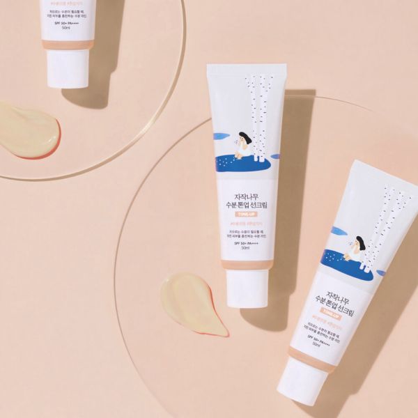 Round Lab Birch Juice Moisturizing Tone-Up Sunscreen SPF50+ PA++++ Тонуючий сонцезахисний крем