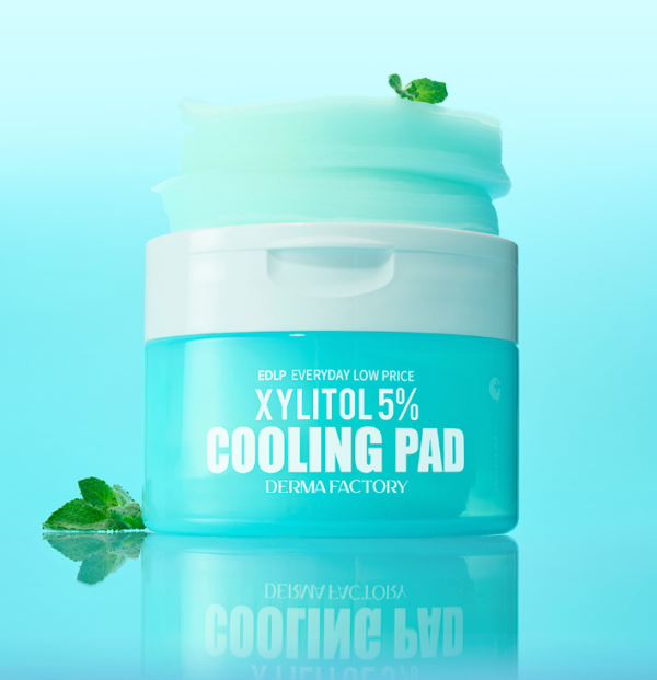 Derma Factory Xylitol 5% Cooling Pad Охолоджувальні тонер-педи, одночасно тонізують та заспокоюють шкіру