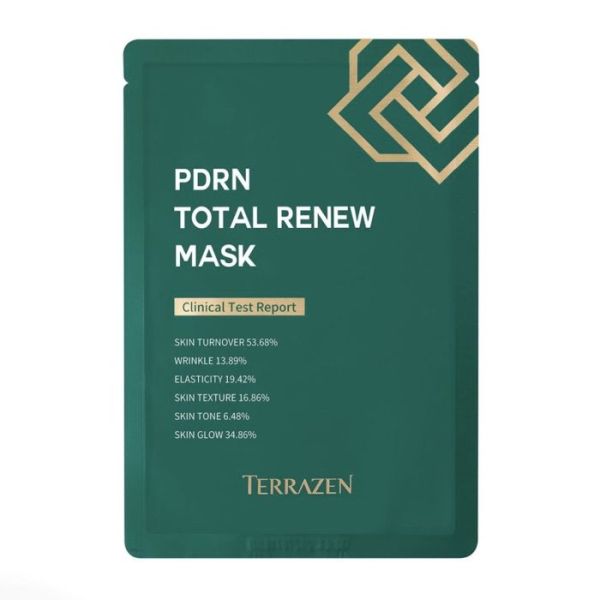 TERRAZEN PDRN TOTAL RENEW MASK Відновлююча тканинна маска з полінуклеотидами PDRN, пептидами та бакучіолом