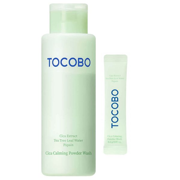 Tocobo Cica Calming Powder Wash Ензимна пудра для чутливої ​​шкіри з центелою
