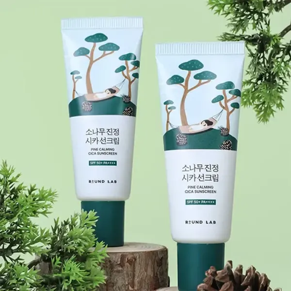 ROUND LAB Pine Calming Cica Sunscreen SPF50+ PA++++ Сонцезахисний крем з екстрактом голок сосни