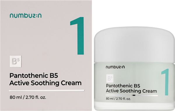 Numbuzin No.1 Pantothenic B5 Active Soothing Cream Заспокійливий крем для проблемної і чутливої шкіри