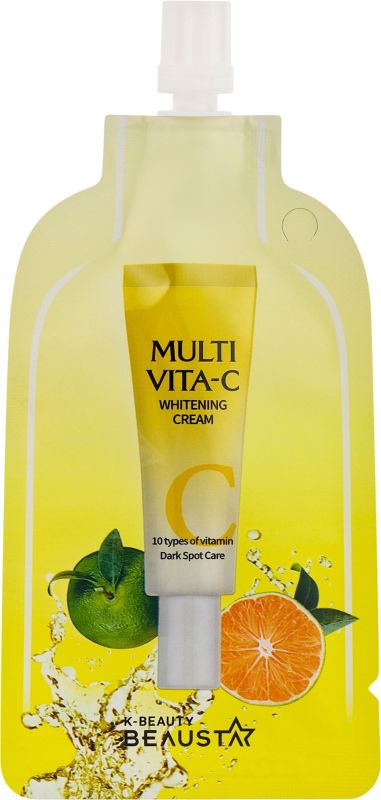 BEAUSTA Multi Vita C Whitening Cream Гіпоалергенний відбілювальний крем з мультивітамінами