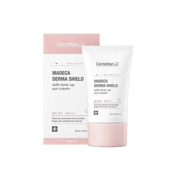 Centellian24 Madeca Derma Shield Safe Tone-Up Sun Cream SPF 50+ PA++++ Тонувальний сонцезахисний крем для обличчя